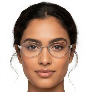 Gucci Womens Round/Oval Silver Black Transparent Fashion Designer Eyewear